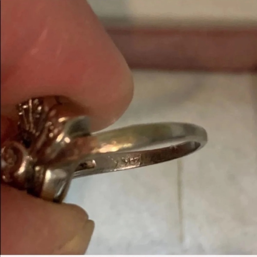 DIAMOND RING 4 1/2 Vintage - Picture 5 of 8